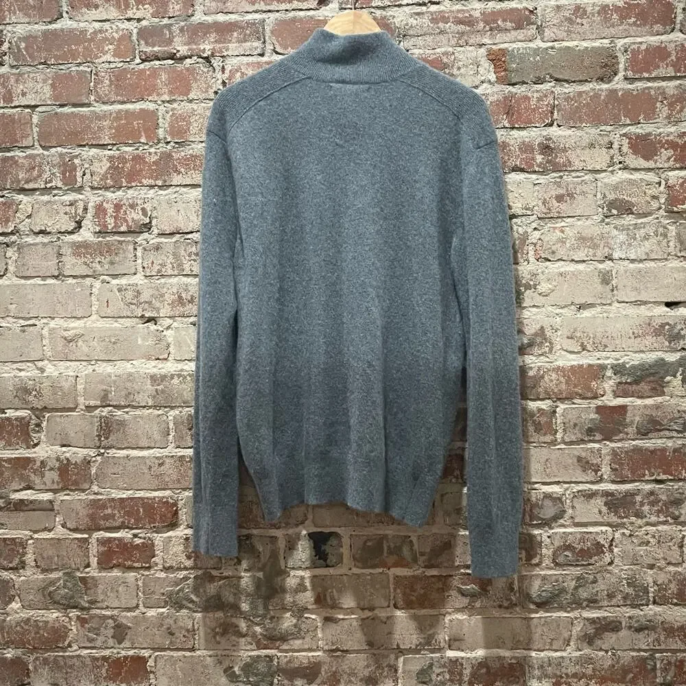 SPRING SALE! Banana Republic Gray Mens‎ Pullover 1/4 Zip Sweater Size Large